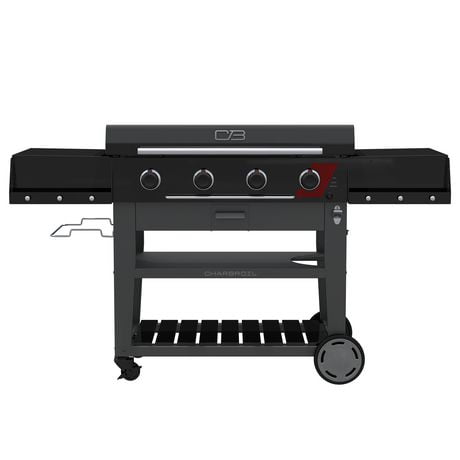 Performance 36" Deluxe Black Cart Gas Griddle, 4B Flat Top Grill