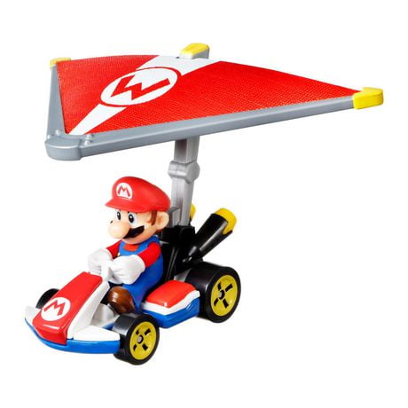 Véhicule personnage ​Mario Kart Standard Kart Super Planeur Hot Wheels en métal moulé sous pression