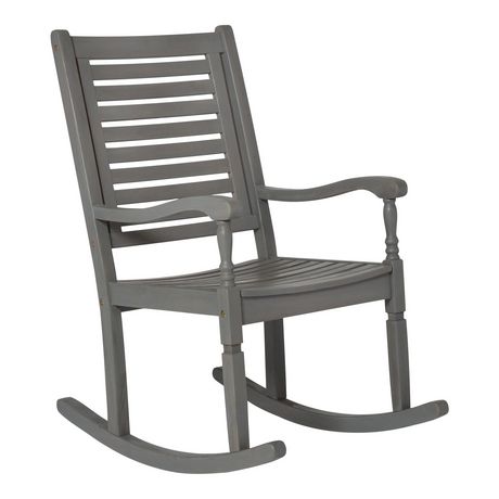 Patio Wood Rocking Chair Gray Wash Walmart Canada   6000203516967 