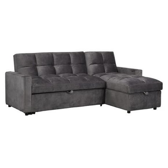 Mayole Sectional Sofa Bed, Grey