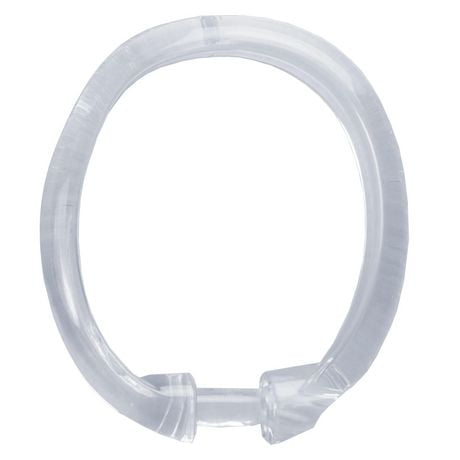 Mainstays Plastic Shower Curtain Rings, Set of 12 rings