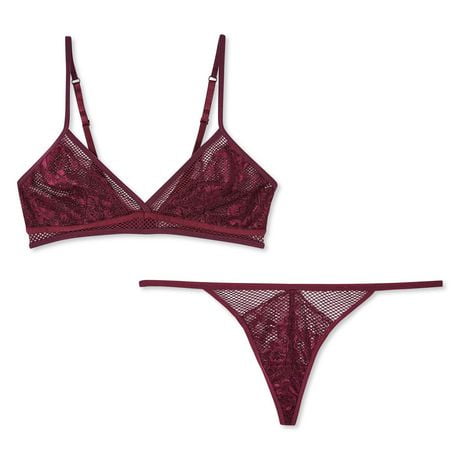 George Women's Bralette and Thong 2-Piece Set