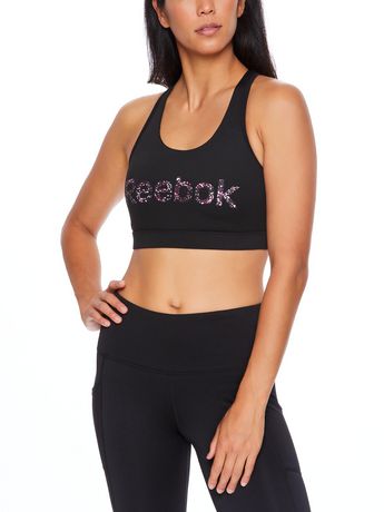 Reebok Women's Thrive Graphic Bra with removable cups, Sizes S-XXL