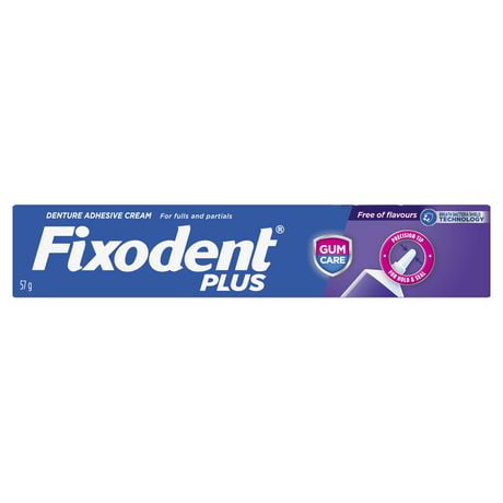Fixodent Plus Gum Care Secure Denture Adhesive, 57 g