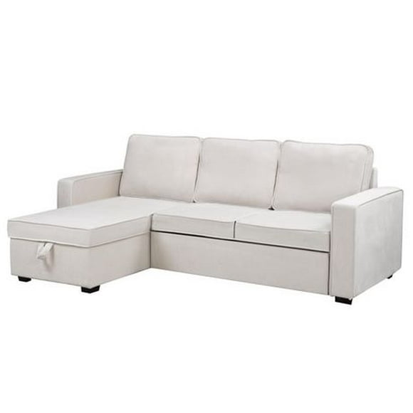 Adelaina Sectional Sofa Bed, Beige