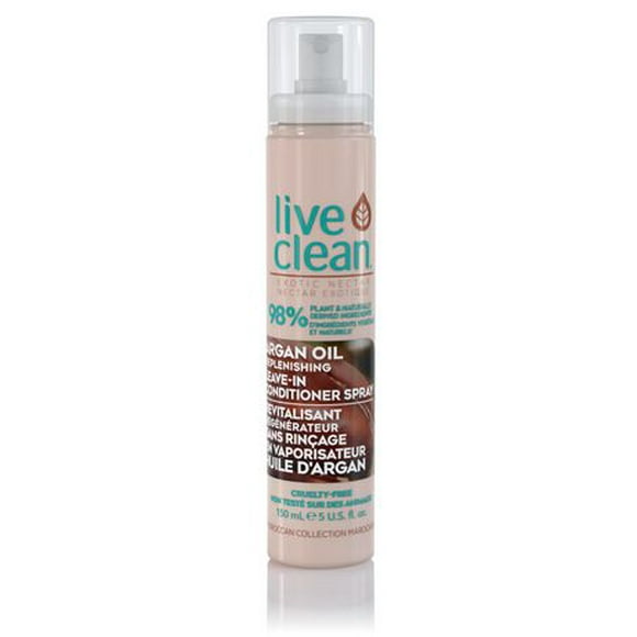 Live Clean Exotic Nectar Argan Oil Leave-in Conditioning Spray, 150 mL, Leave-In Conditioner