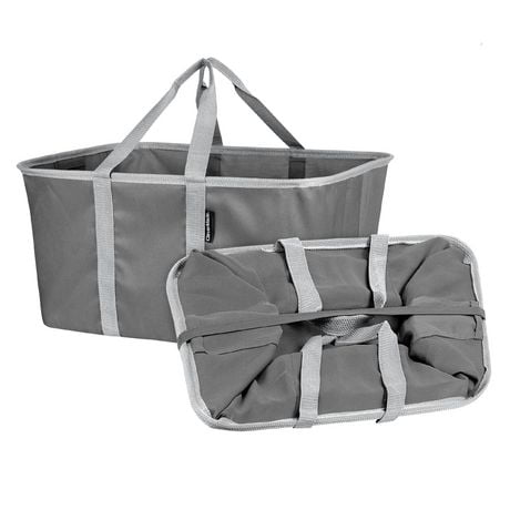 CleverMade Sac Panier à Linge Pliable Lot de 2 Antharacite