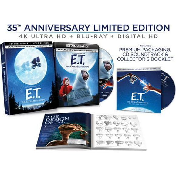 E.T. L'extra-terrestre : Édition Limitée 35e Anniversaire (4K Ultra HD + Blu-ray + HD Numérique + CD) (Bilingue)