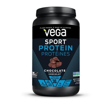 Vega Sport Protein Powder, Chocolate, Non Whey Protein Powder, 837g, 19 Servings