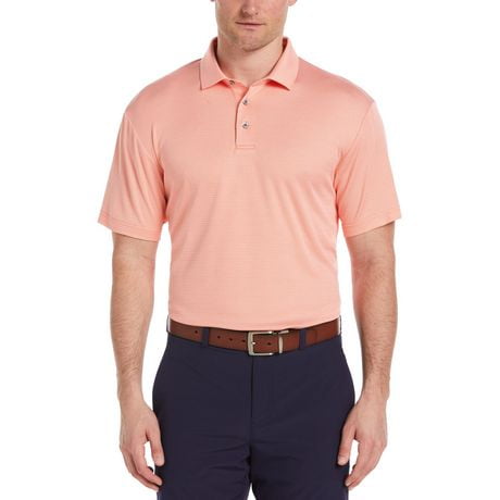 PGA TOUR Men's Stretch Short Sleeve Micro Textured Golf Polo
