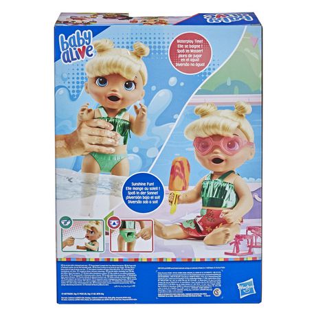 Baby Alive Gouter Ensoleille Mange Et Fait Caca Poupee A Baigner Moule Enfants Des 3 Ans Cheveux Blonds Walmart Canada