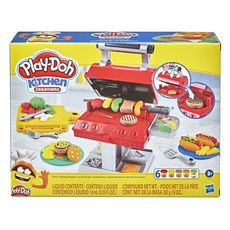 Play-Doh Kitchen Creations Grill 'n Stamp Playset, Ages 3 years and up