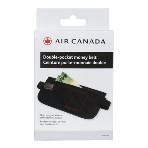 Air Canada Double Pocket Money Belt, Max 45" (114cm)