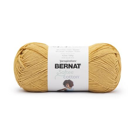 Bernat® Softee® Cotton™ Yarn, Cotton Blend #3 Light, 4.2oz/120g, 254 ...