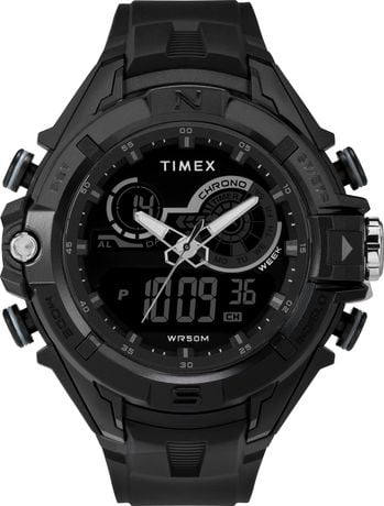timex men's guard dgtl bold combo resin strap watch