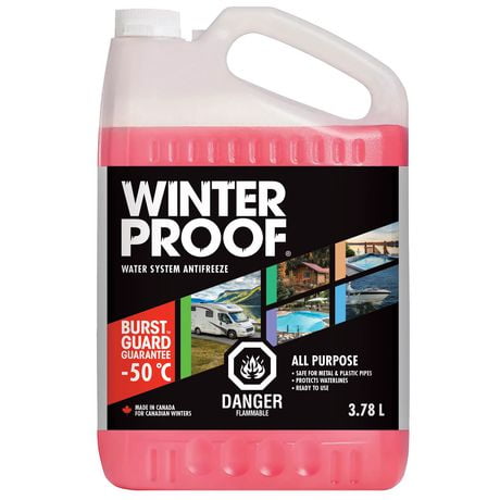WinterProof™ - Antigel pour systèmes d’eau multifonctions avec garantie BurstGuard™ -50 °C 3,78 L