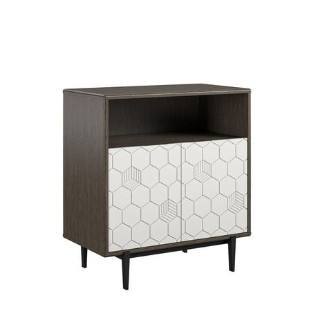 CosmoLiving by Cosmopolitan Olivia Storage Cabinet, Gray Oak