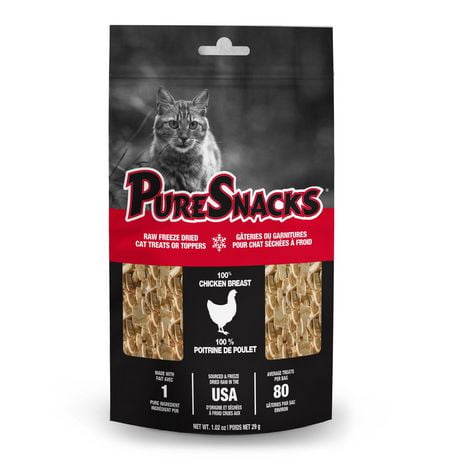 PureSnacks Freeze Dried Chicken Breast Cat Treats, 29g