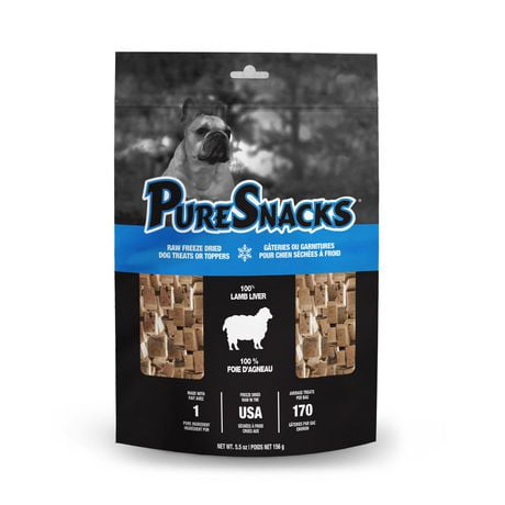 PureSnacks Freeze Dried Lamb Liver Dog Treats, 156g