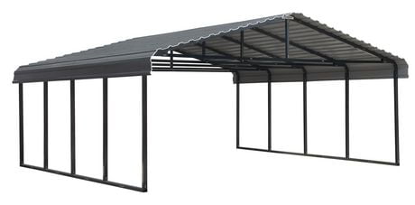 ArrowCarport20x20-Charcoal