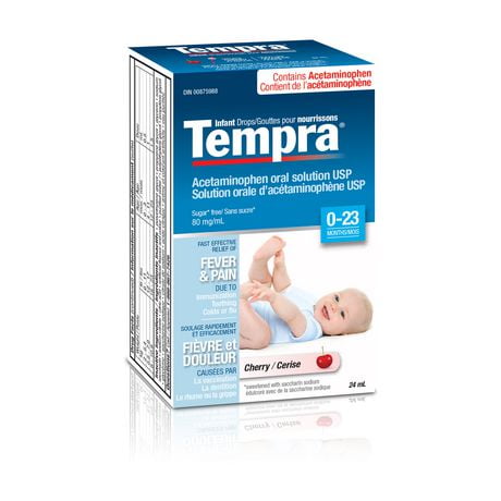 Tempra® Infant Drops, Cherry Flavour, 0-23 Months