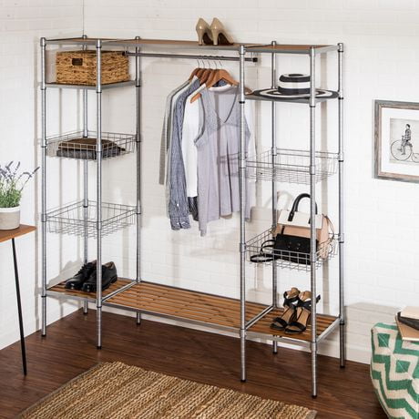 Honey-Can-Do Adjustable Free Standing Steel Closet | Walmart Canada