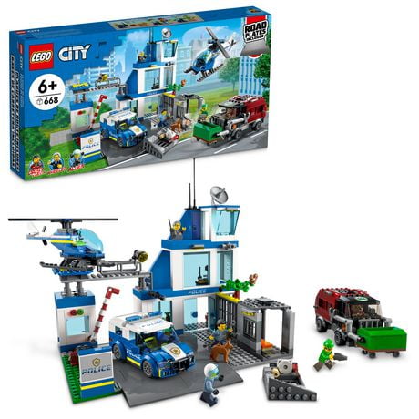 LEGO City Le poste de police 60316 Ensemble de construction (668 pièces) Comprend 668 pièces, 6+ ans