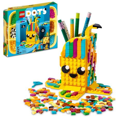 LEGO DOTS Porte-crayons Jolie banane 41948 Ensemble de création artisanale et de décoration (438 pieces) Comprend 438 pièces, 6+ ans