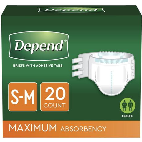 Protection contre l’incontinence Depend avec attaches, absorption maximale 16 - 20 Unités