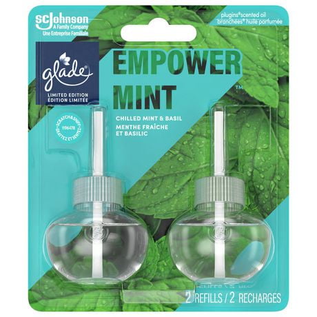 Glade Branchées® Huile parfumée Recharge, Empower Mint™ Deux recharges