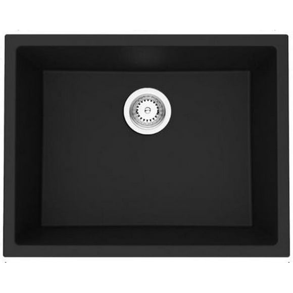 American Imaginations 23-in. W CSA Approved Black Granite Composite Kitchen Sink With 1 Bowl AI-29263