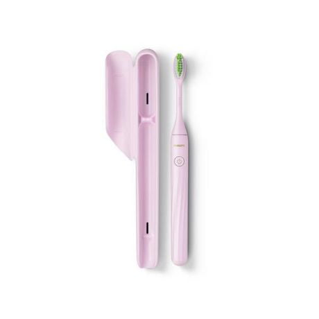 Philips One by Sonicare Battery Toothbrush, Manhattan Pink, HY1100/06, One by Sonicare Battery Pink