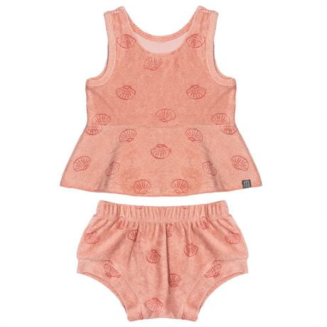 Modern Moments by Gerber - Baby - Top and Shorts 2 Piece Set - Seashell