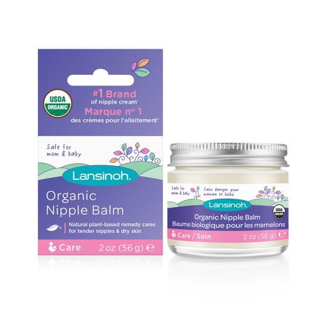 Lansinoh Organic Nipple Balm for Breastfeeding, 56 Grams, 100% USDA Certified Organic