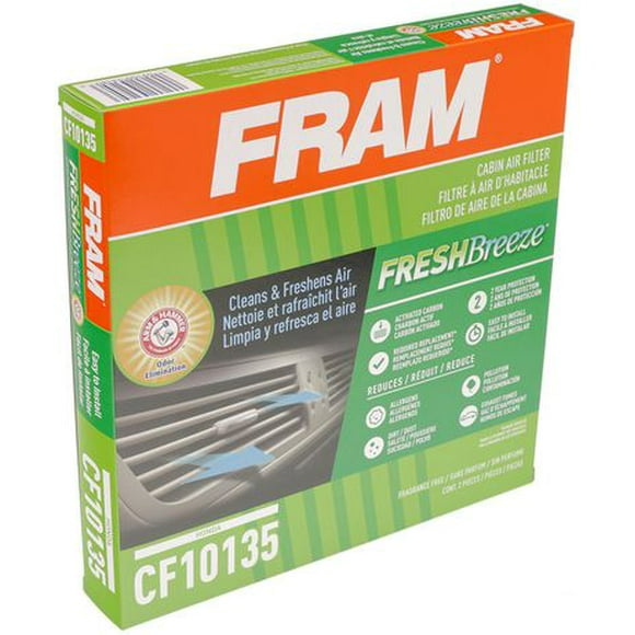 Filtre à air d’habitacle FCF10135 Fresh BreezeMD de FRAM(MD) Bicarbonate de soude Arm & Hammer