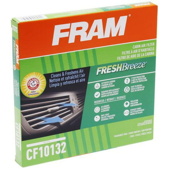 Filtre à air d’habitacle FCF10132 Fresh BreezeMD de FRAM(MD) Bicarbonate de soude Arm & Hammer
