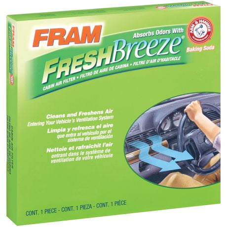 FRAM CF10139 Fresh Breeze Cabin Air Filter for Toyota Vehicles with Arm and Hammer Baking Soda