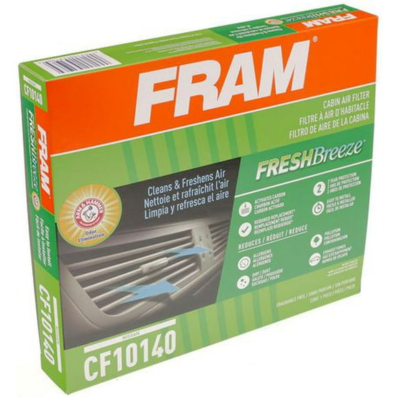 Filtre à air d’habitacle FCF10140 Fresh BreezeMD de FRAM(MD) Bicarbonate de soude Arm & Hammer