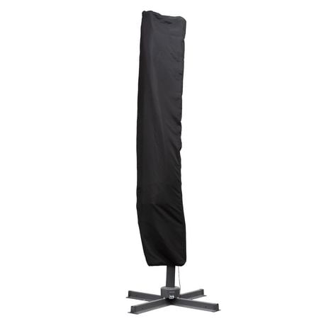 Black UV and Water Resistant Fabric Patio Umbrella Cover
