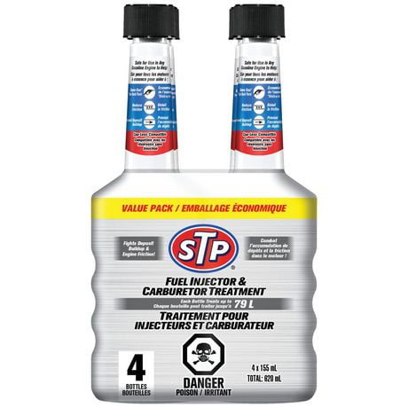 STP Nettoyant pour injecteur de carburant et traitement nettoyant pour carburateur - 5,25 oz liq. Nettoyant pour injecteur de ca