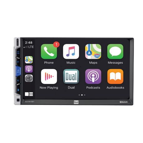 Dual Electronics XDCPA10BT 7 inch Double DIN Car Stereo with Certified Apple CarPlay Android Auto, Touchscreen, Built-in Bluetooth & USB Port