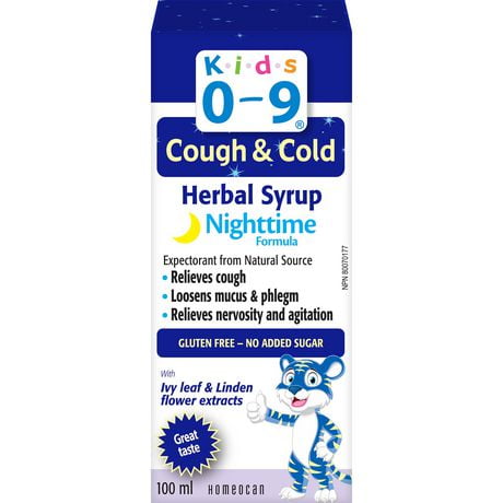 Enfants 0-9 Toux et rhume Sirop Herbal Formule Nuit