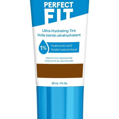 Perfect Fit Ultra-Hydrating Tint with 1% hyaluronic acid, niacinamide, caffeine and vitamin E, 30 mL