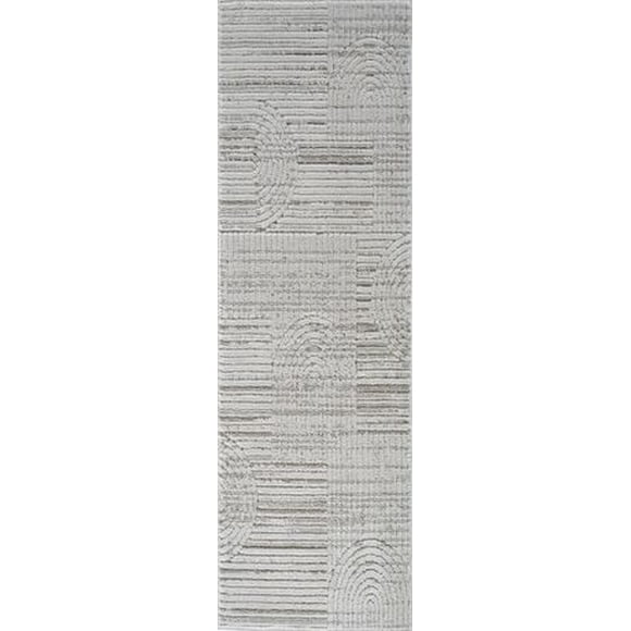 Rug Branch Astra Modern Indoor Area Rug, Grey , Geometric - Living Room, Bedroom, Dining Room, and Kitchen