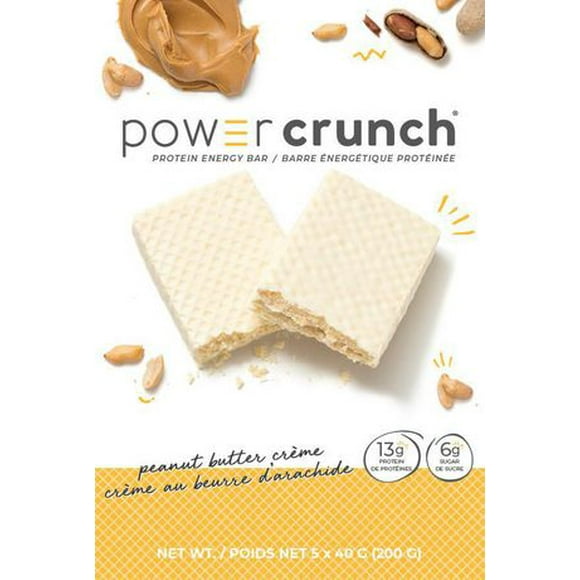 Power Crunch Protein Energy Bars Peanut Butter Crème 5 Pack (5 x 40g) 200g
