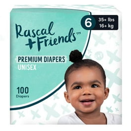Rascal + Friends Premium Diapers, Unisex, Sizes 1-3, 29-38 Count 