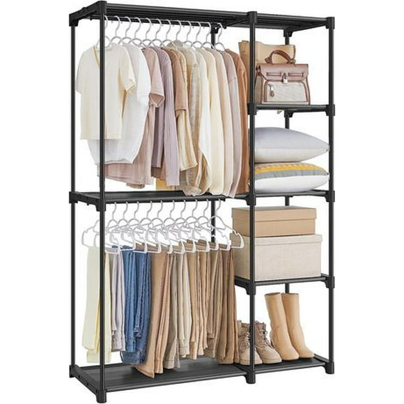 Boutique Home Freestanding Opn Wardrobe Vertical Shelf with Rack and Shelves