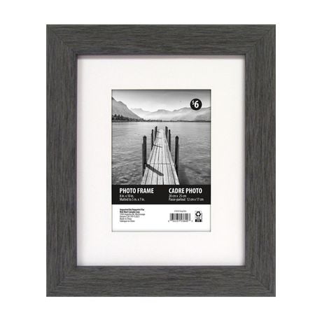 Tinta Matted Dark Grey Photo Frame, Textured dark gray