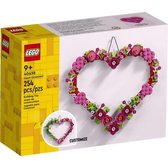 LEGO LEL Seasons and Occasions Décoration en forme de cœur 40638 Ensemble de construction (254 pièces) Comprend 254 pièces, 9+ ans