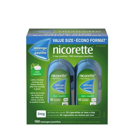 Nicorette Nicotine  Lozenges, Quit Smoking Aid, Mint, 2mg, 160 Count, 160 Count